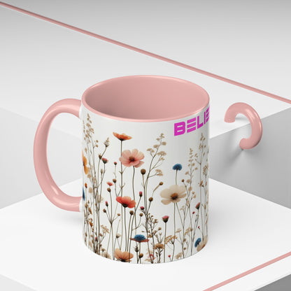 Believe | Wildflowers | Accent Coffee Mug (11, 15oz)