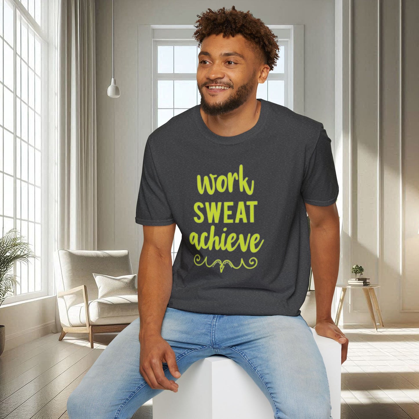 Work Sweat Achieve | T-shirt doux unisexe