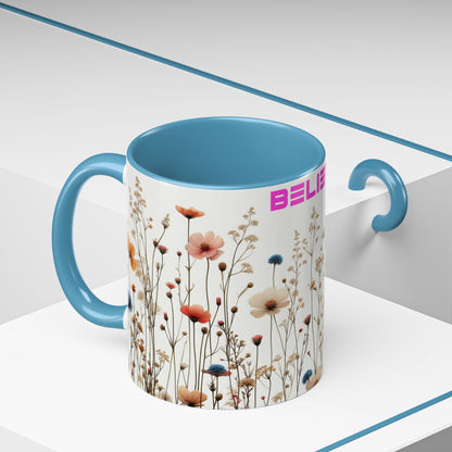 Believe | Wildflowers | Accent Coffee Mug (11, 15oz)