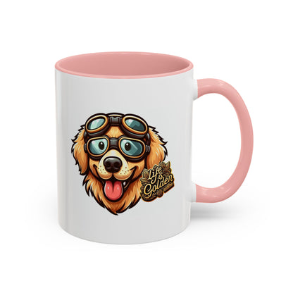 Life is Golden with a Golden Retriever | Accent Coffee Mug (11, 15oz)