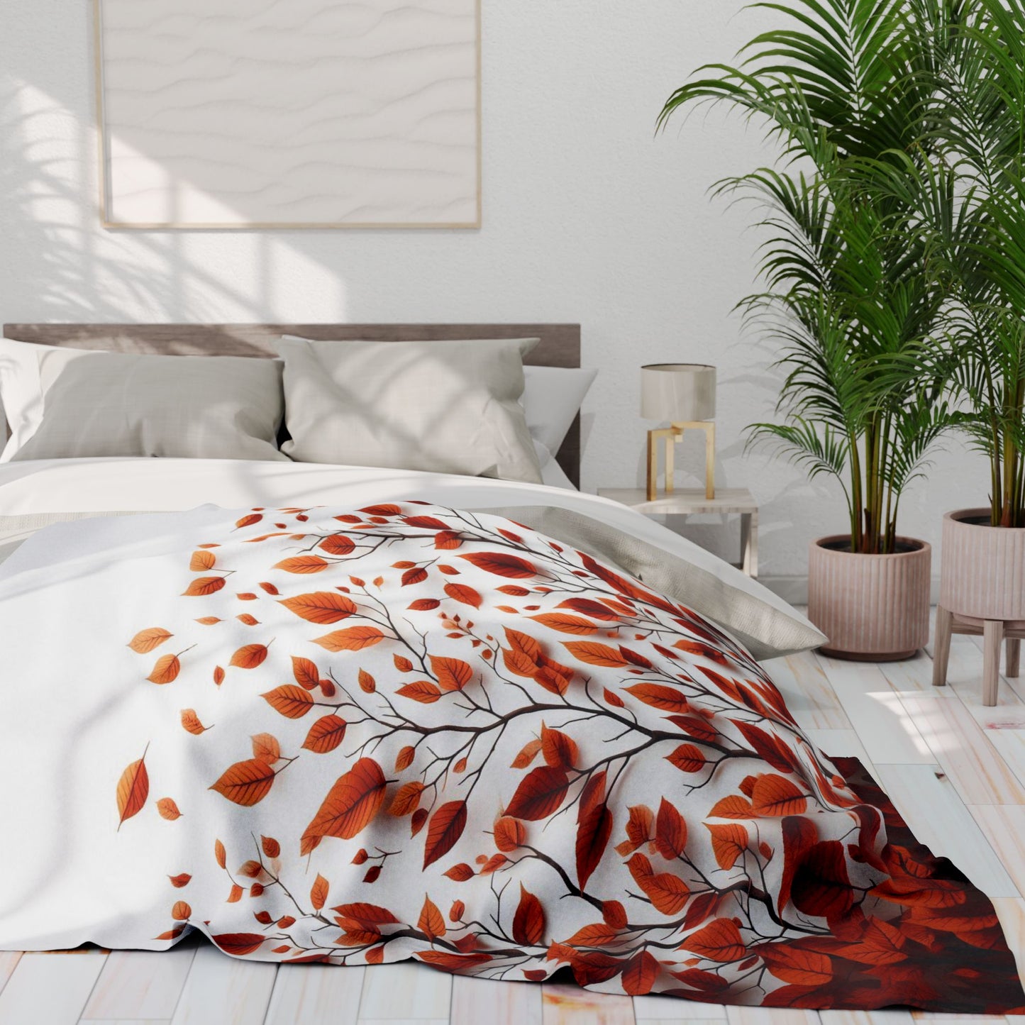 Auburn Fall Leaves | Arctic Fleece Blanket