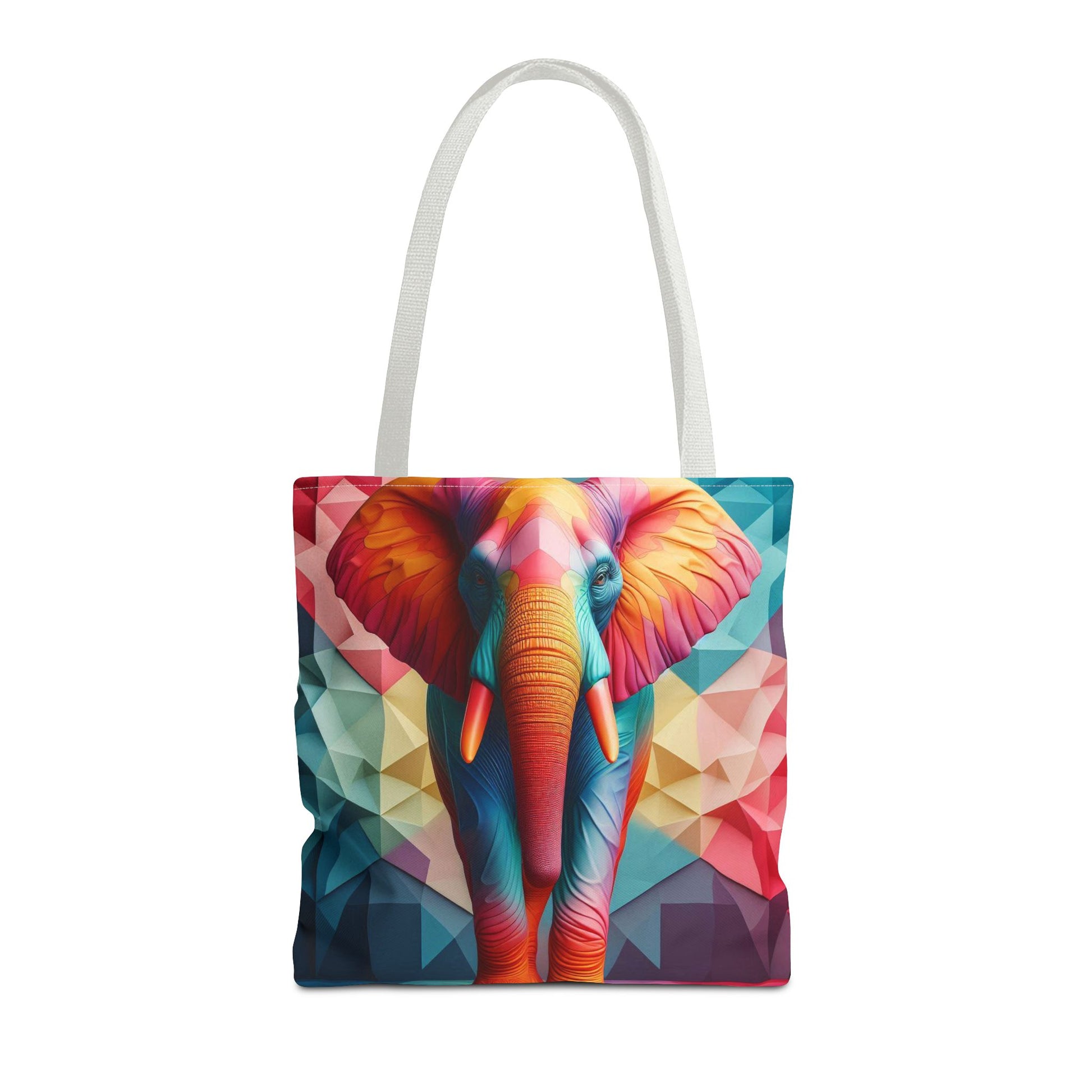 Multicolored Polyfaceted Elephant | Tote Bag