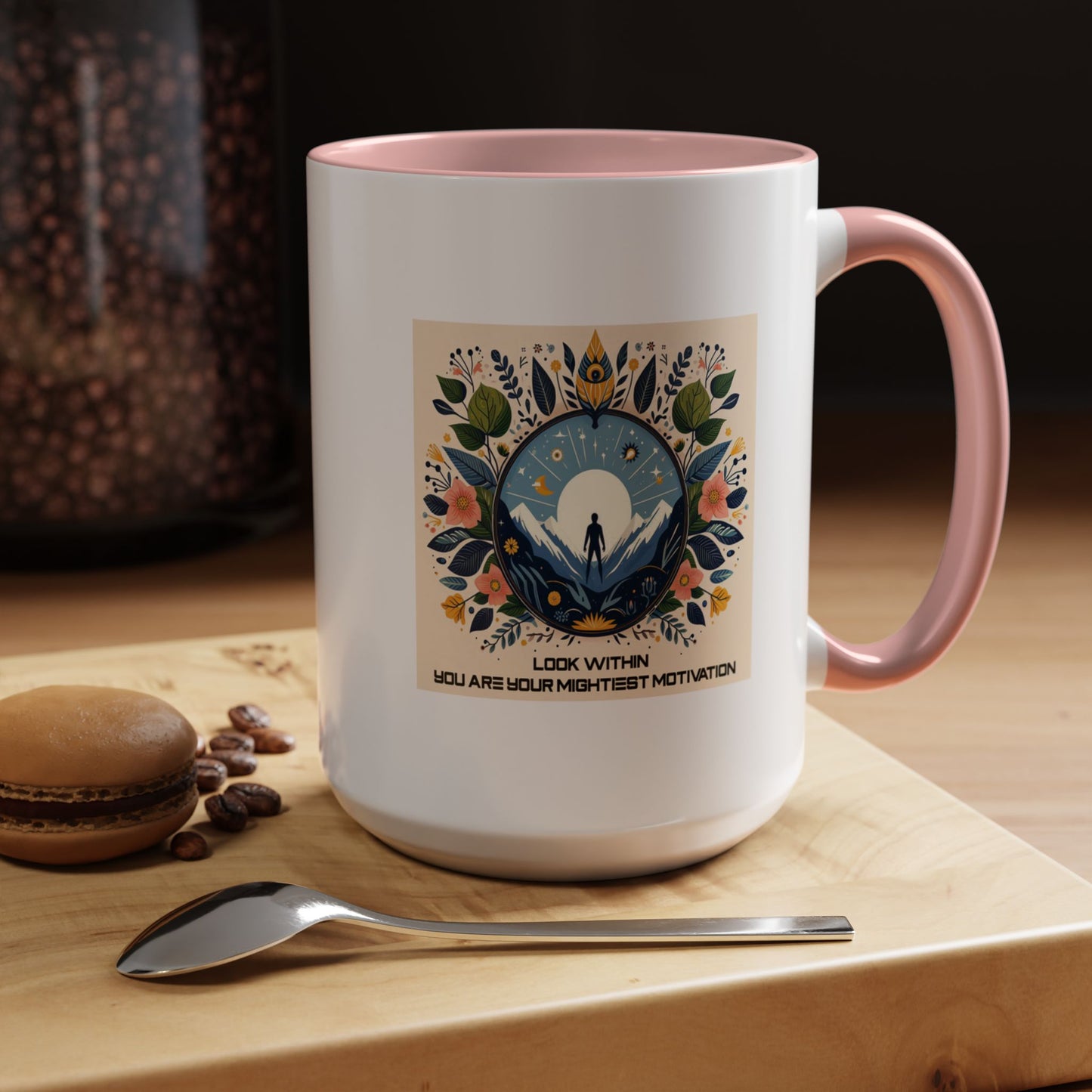 Look Within, You Are Your Mightiest Motivation | Accent Coffee Mug (11, 15oz)