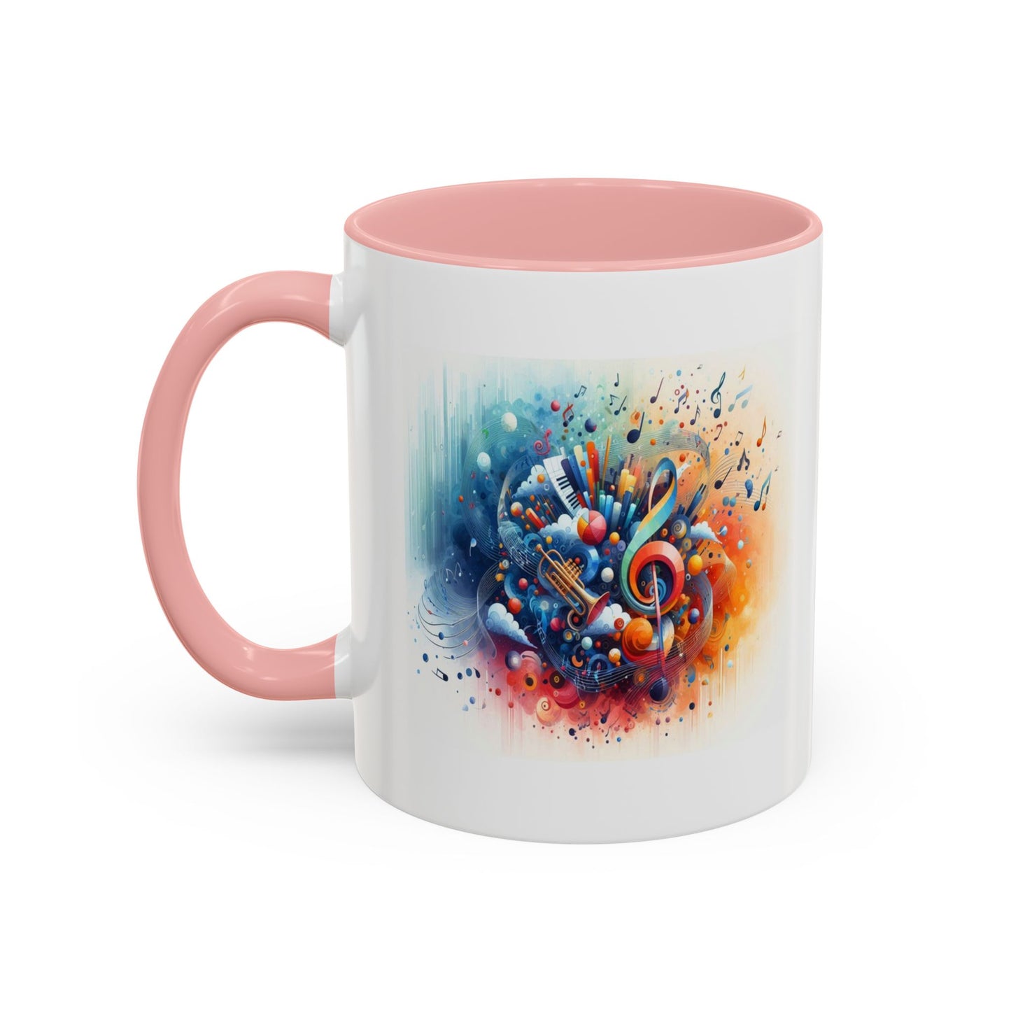 Musical Notes and Instruments | Accent Coffee Mug (11, 15oz)