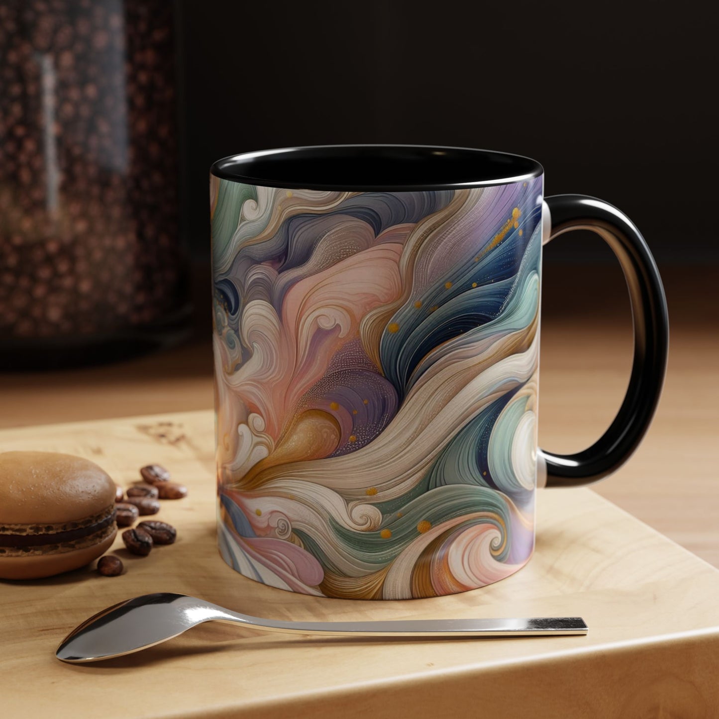 Tourbillons colorés | Tasse à café Accent (11 oz)