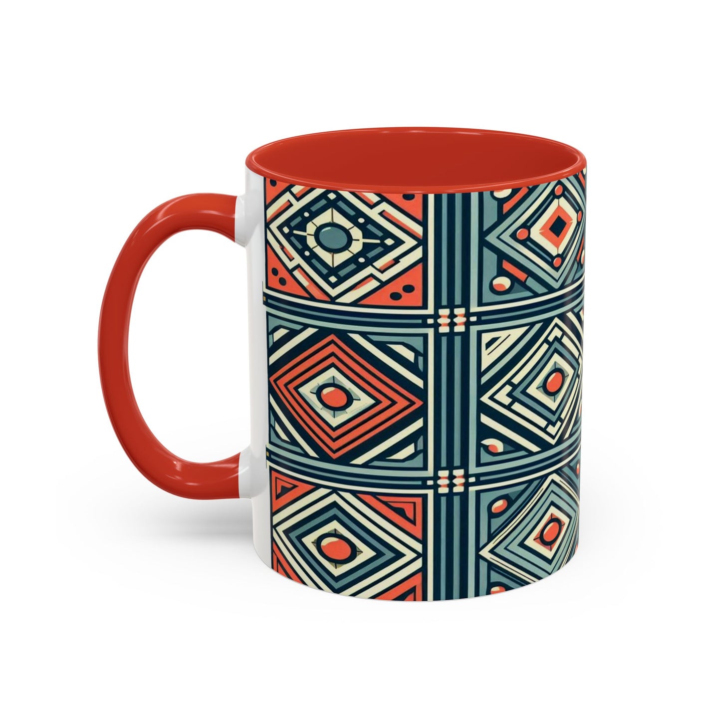 Diamond Geometric Pattern | Accent Coffee Mug (11oz)