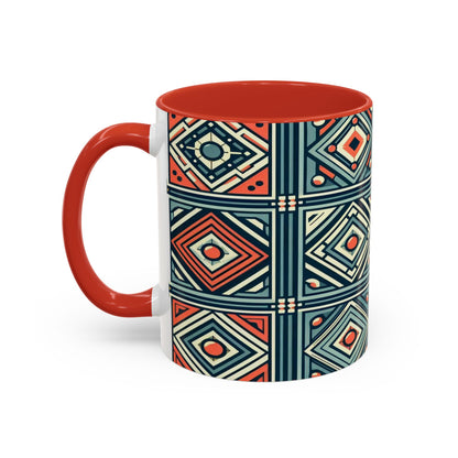 Diamond Geometric Pattern | Accent Coffee Mug (11oz)