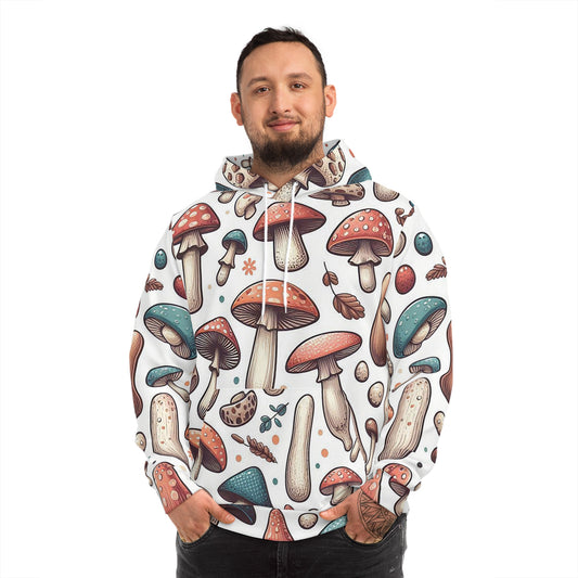 Mushrooms on White | Unisex Hoodie