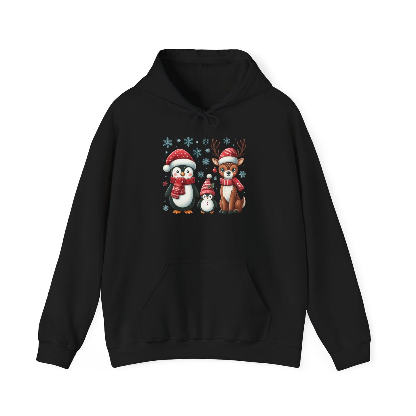 Penguins and Reindeer | Unisex Heavy Blend™ Hooded Sweatshirt