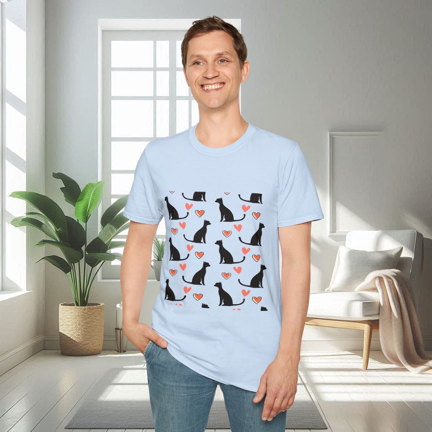 Cats and Hearts | Unisex Soft T-shirt