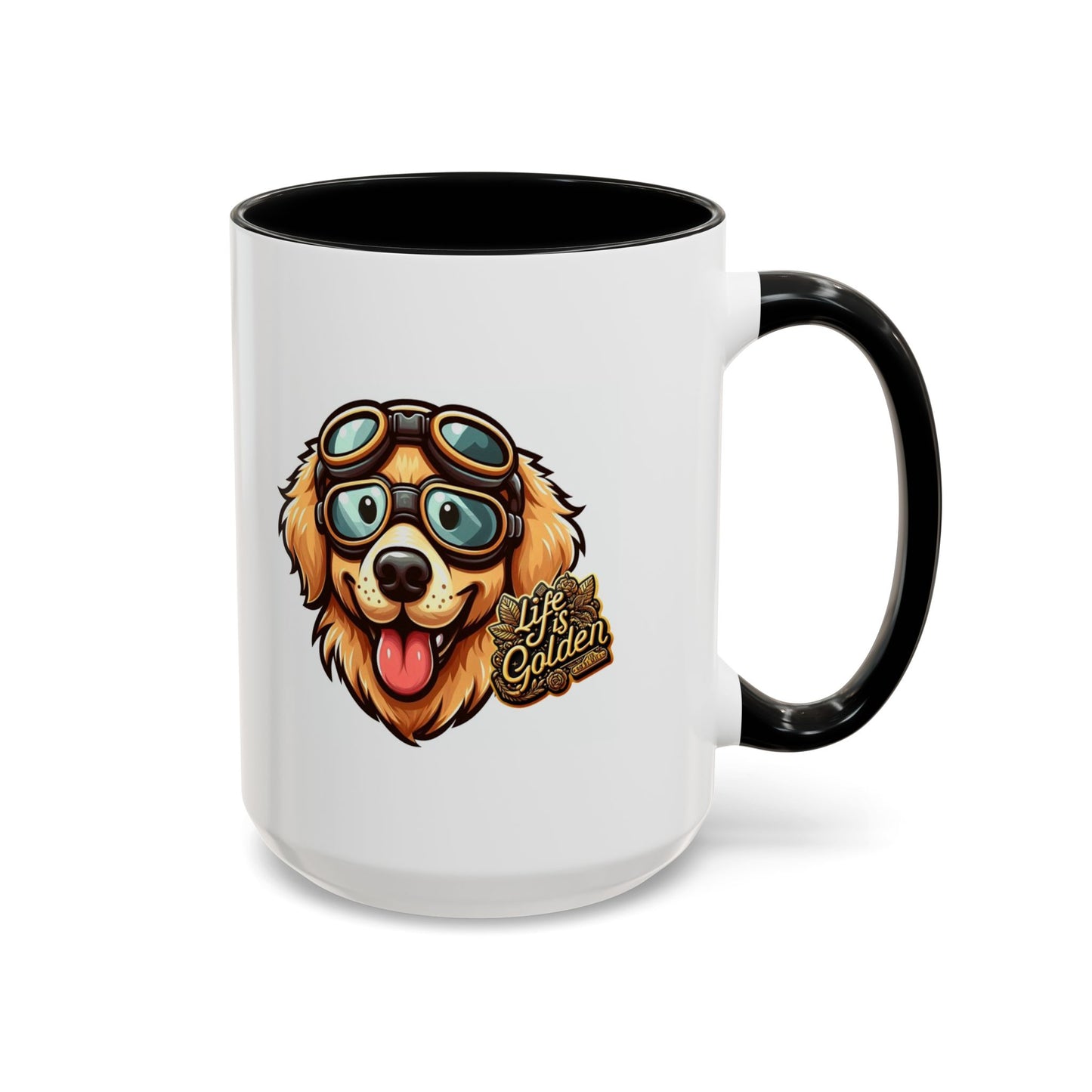 Life is Golden with a Golden Retriever | Accent Coffee Mug (11, 15oz)