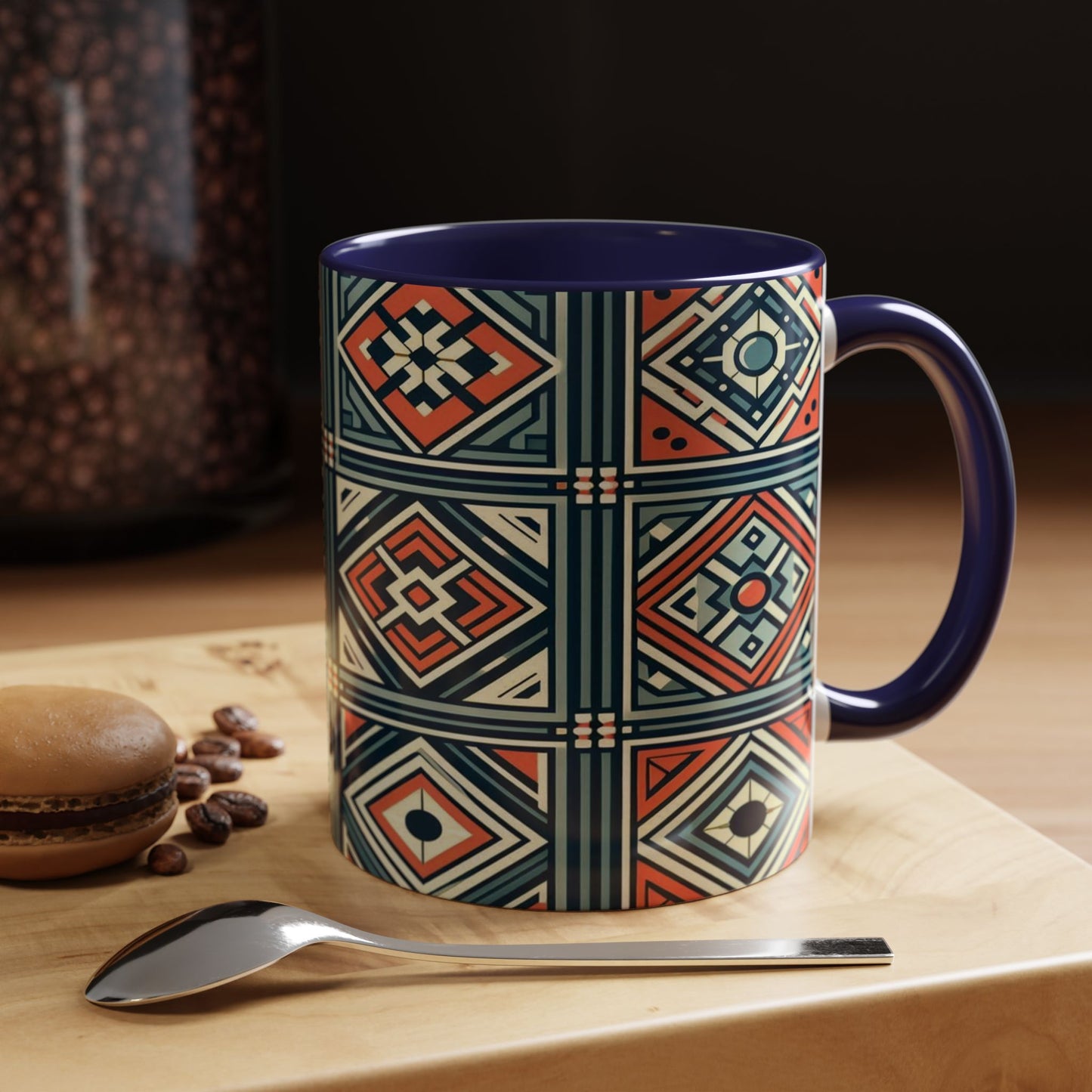 Diamond Geometric Pattern | Accent Coffee Mug (11oz)