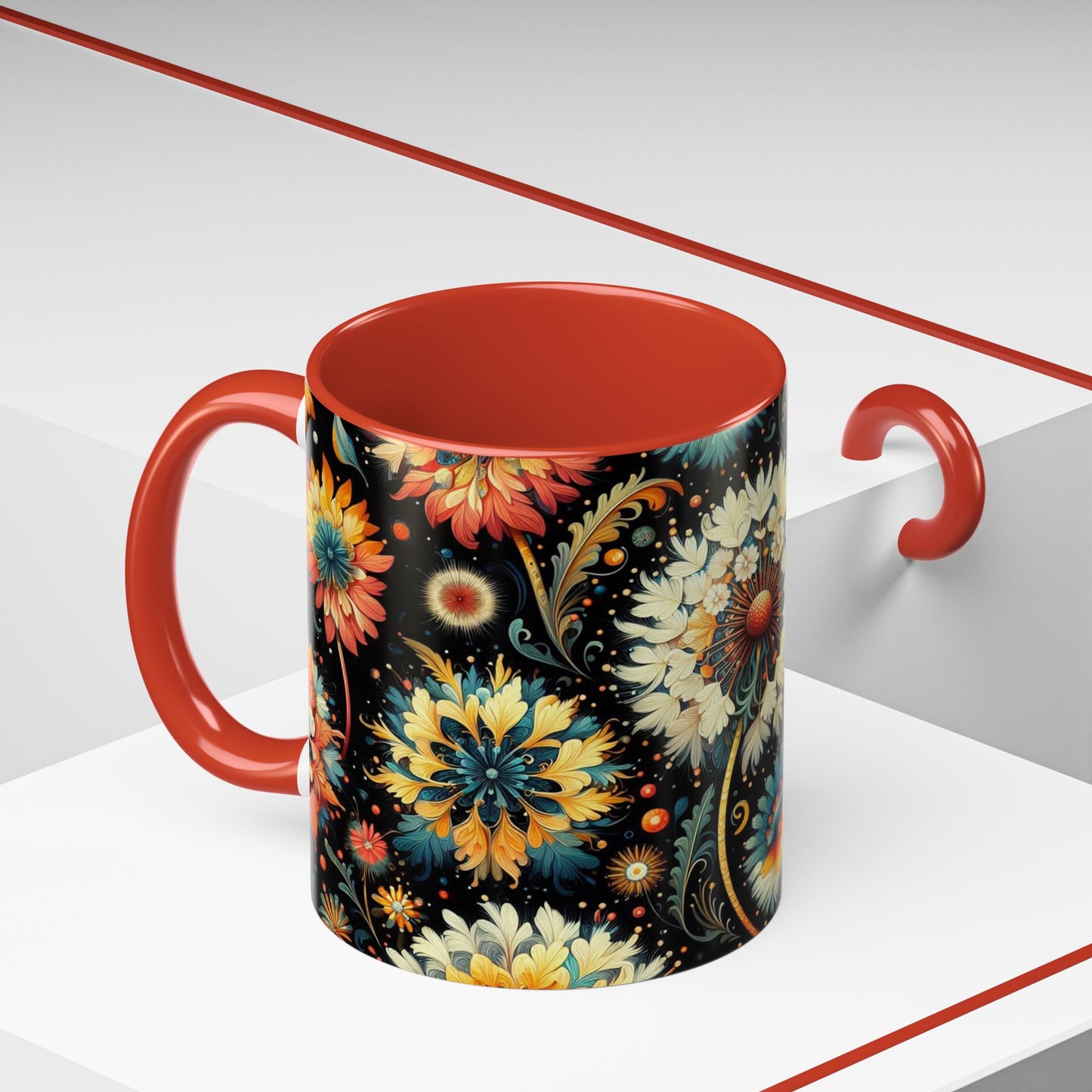 Vibrant Dandelions | Accent Coffee Mug (11oz)