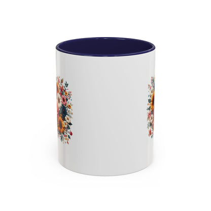 Fleurs multicolores | Tasse à café Accent (11, 15 oz)