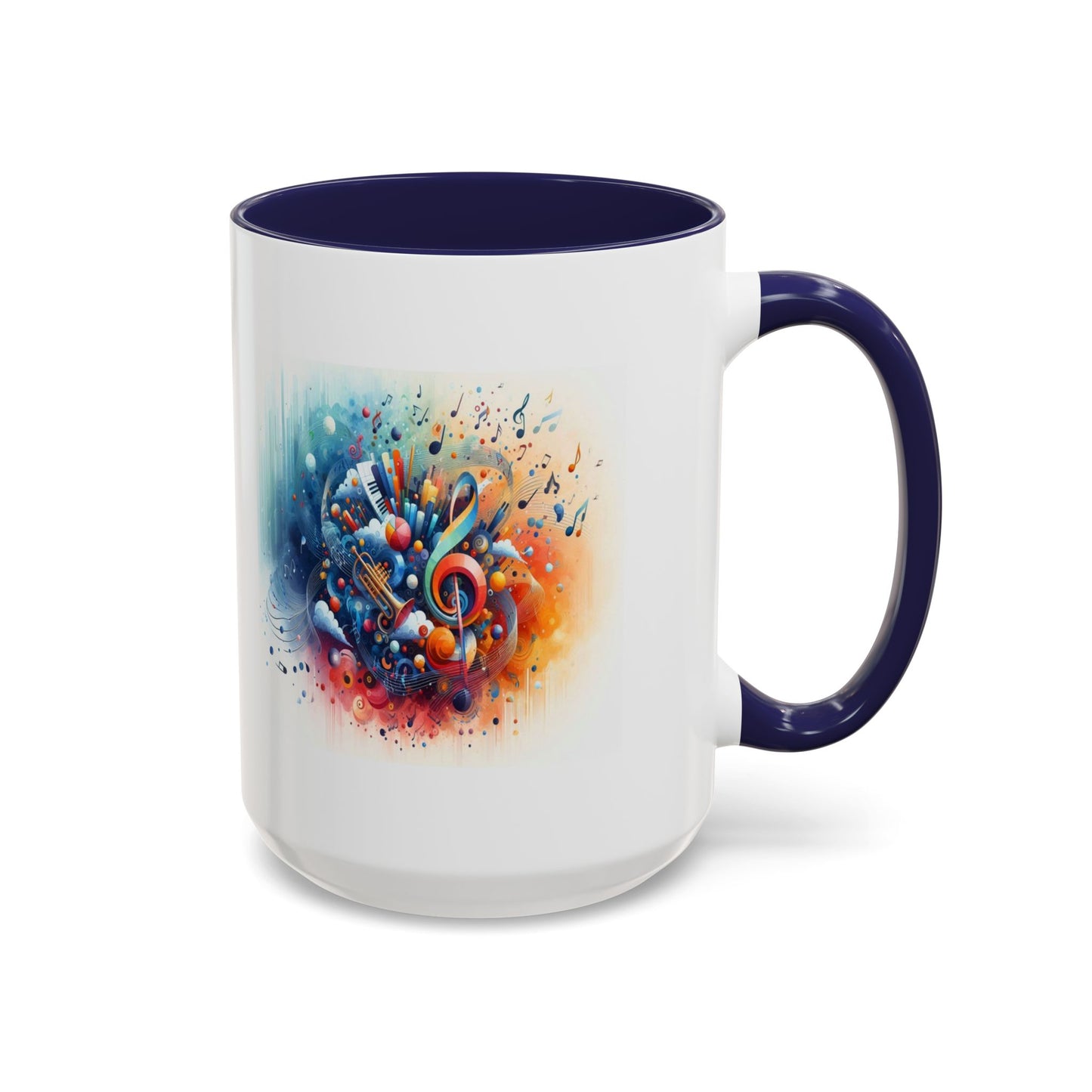 Musical Notes and Instruments | Accent Coffee Mug (11, 15oz)