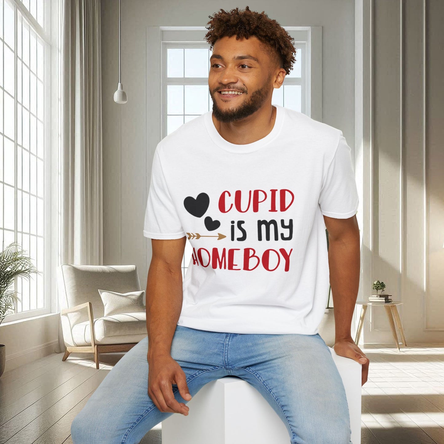 Cupidon est mon pote | T-shirt doux unisexe