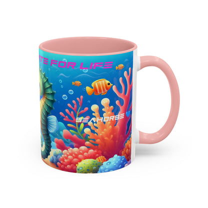 Seahorses Mate For Life | You Are My Seahorse | Accent Coffee Mug (11oz)