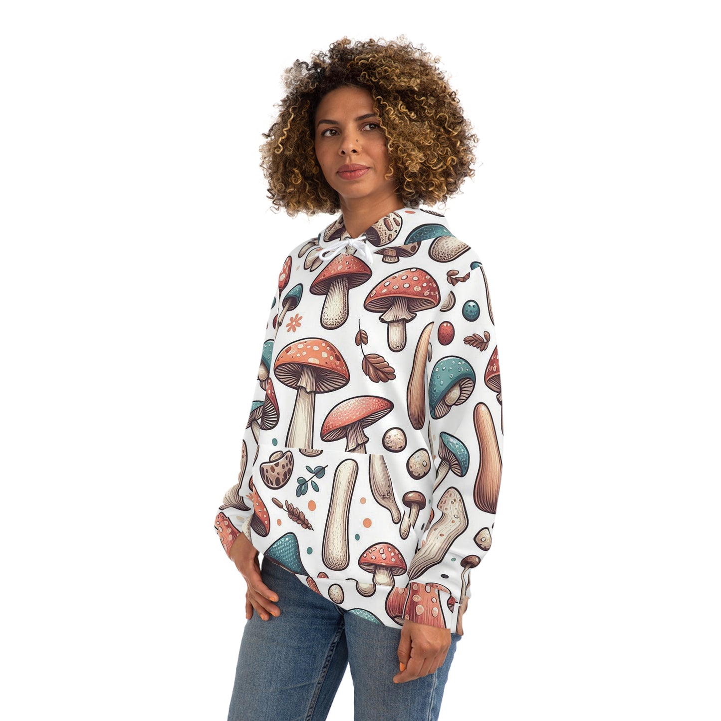 Mushrooms on White | Unisex Hoodie