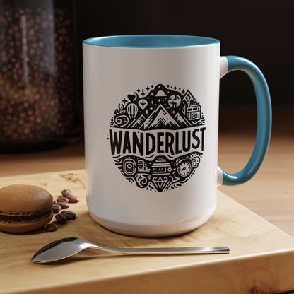 Wanderlust for the Travelling Soul | Accent Coffee Mug (11, 15oz)