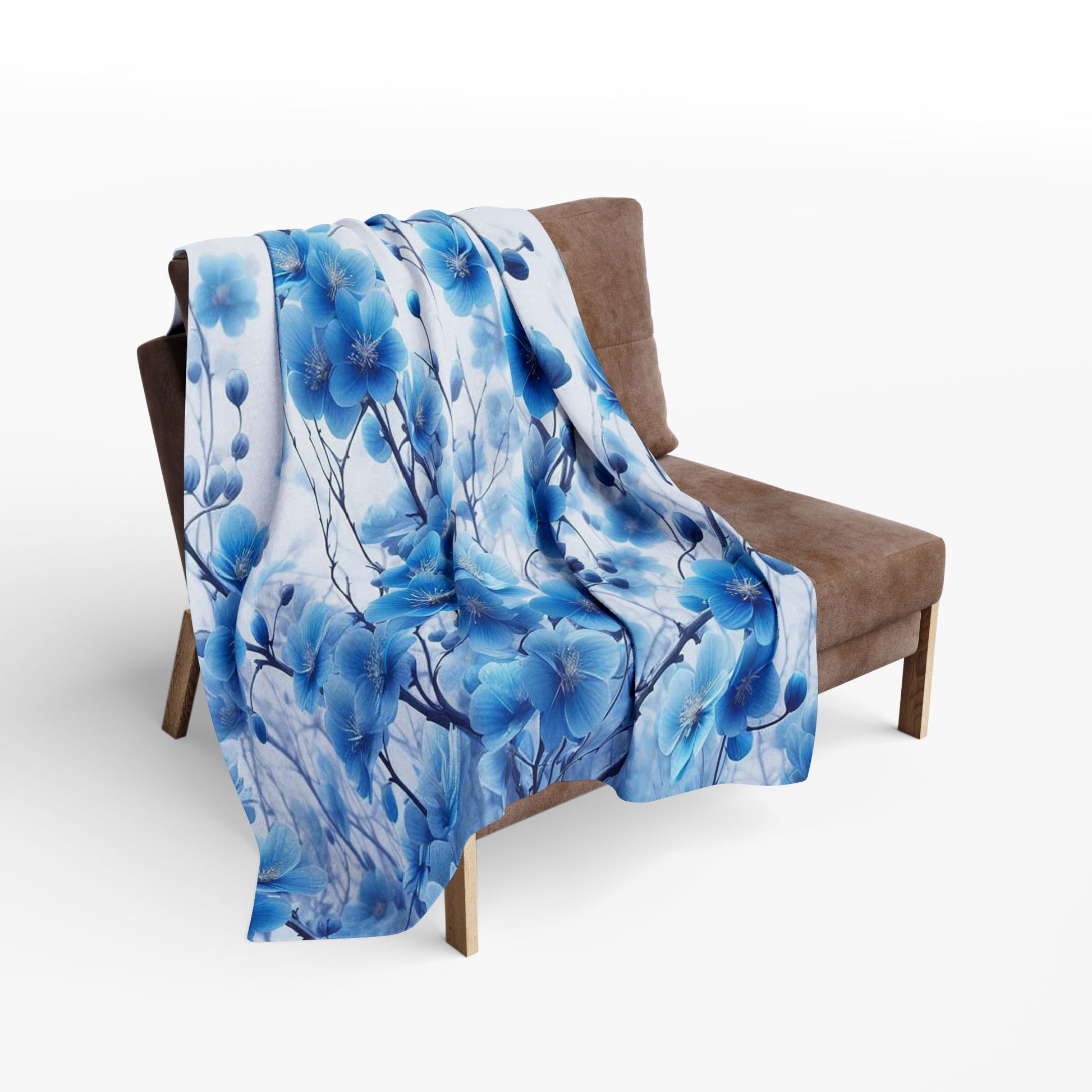 Blue Cherry Blossoms | Arctic Fleece Blanket