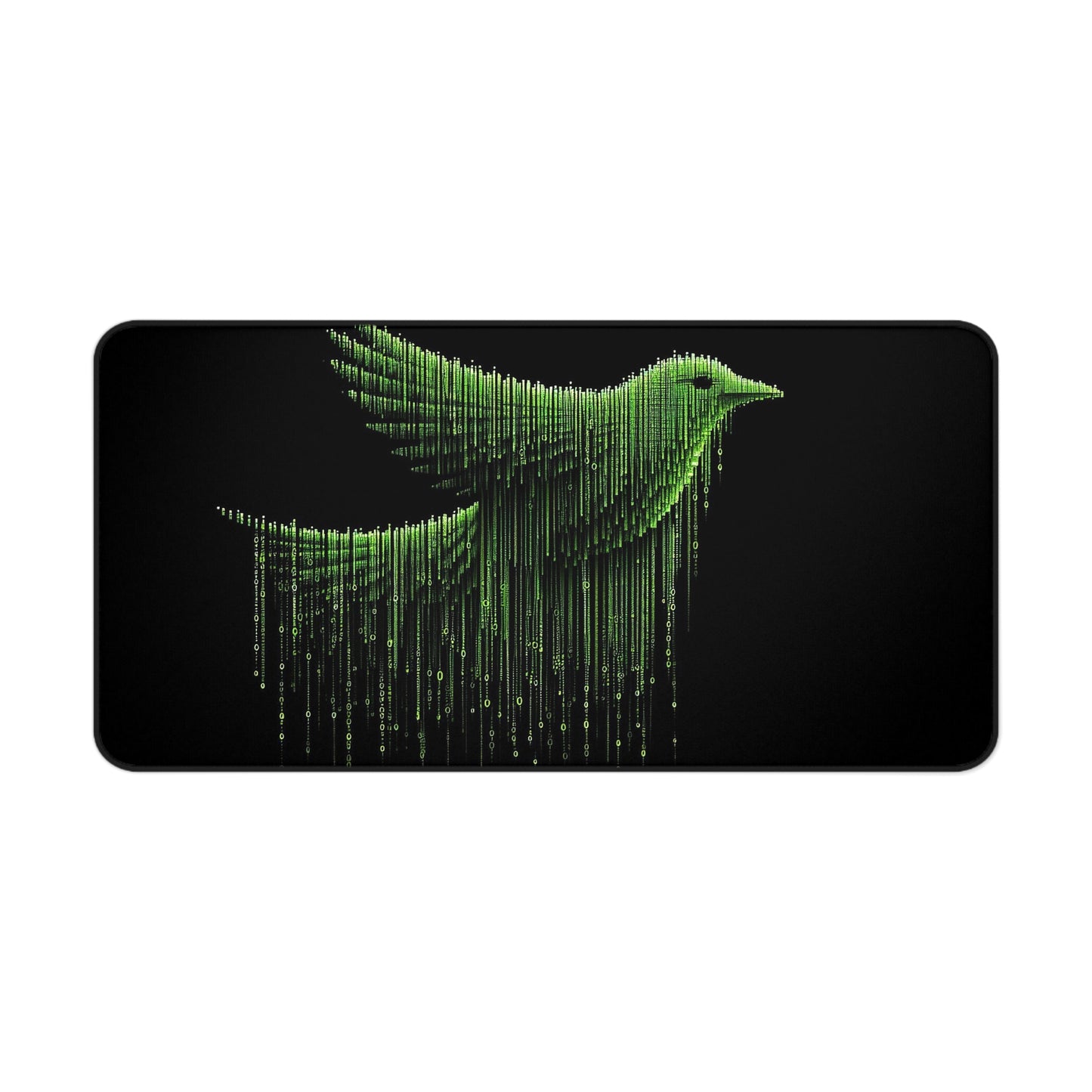 Digital Rain Bird | Desk Mat