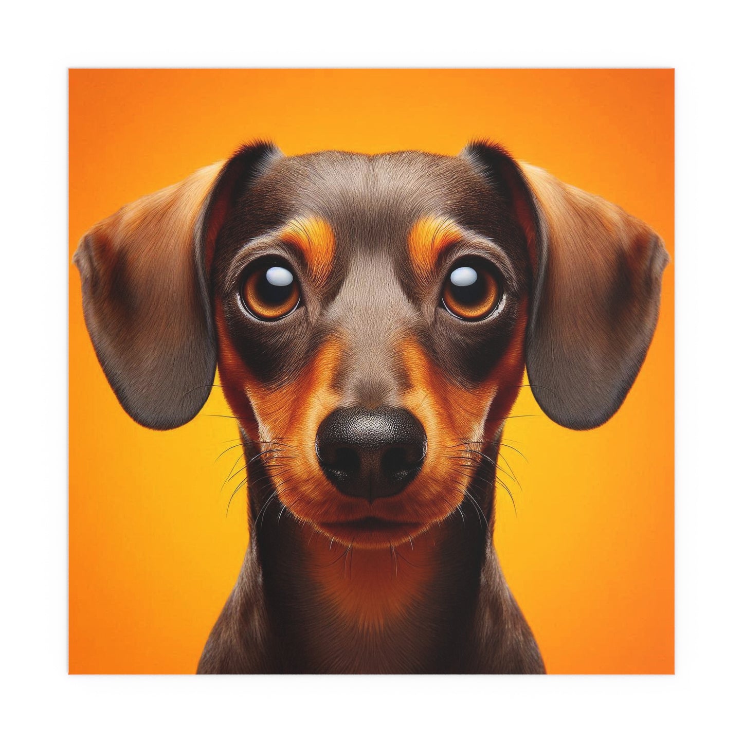 Daschund Portrait | Indoor and Outdoor Silk Poster