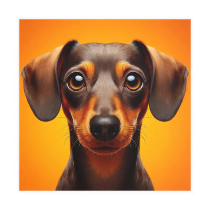 Daschund Portrait | Indoor and Outdoor Silk Poster