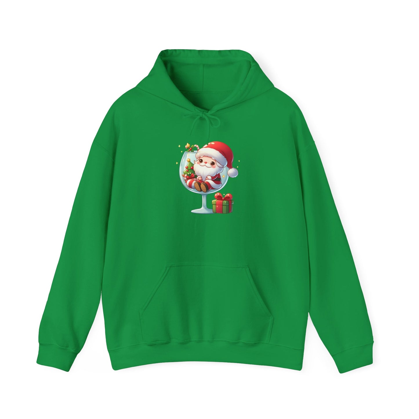 Santa in Wine Glass | Unisex Heavy Blend™ Hooded Sweatshirt