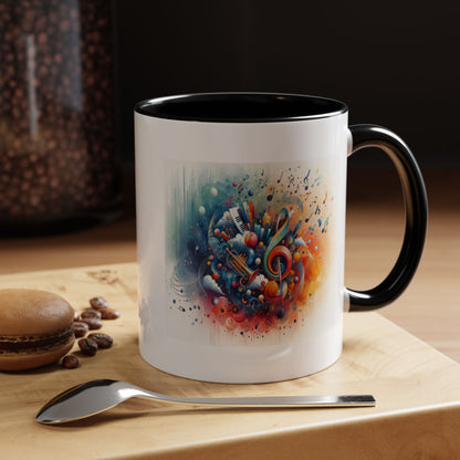 Musical Notes and Instruments | Accent Coffee Mug (11, 15oz)