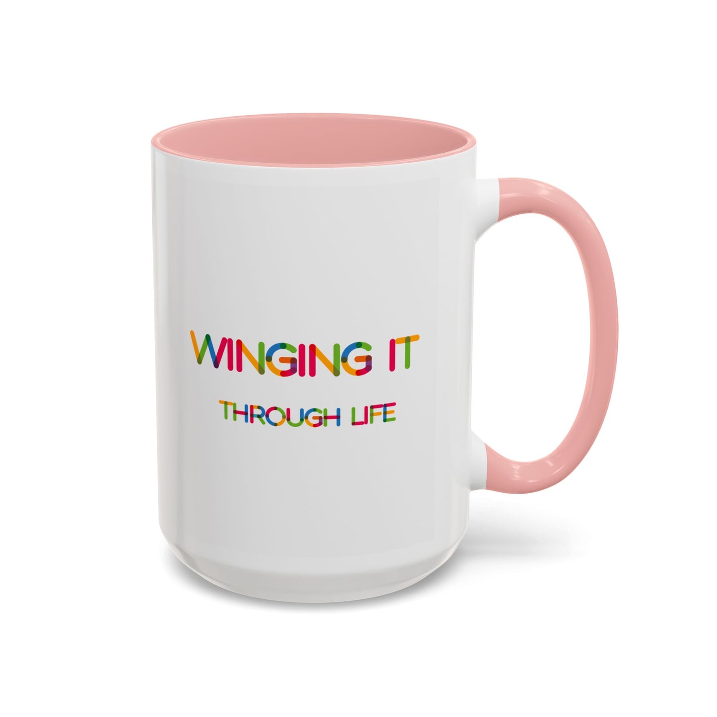 Winging it Through Life | Accent Coffee Mug (11, 15oz)