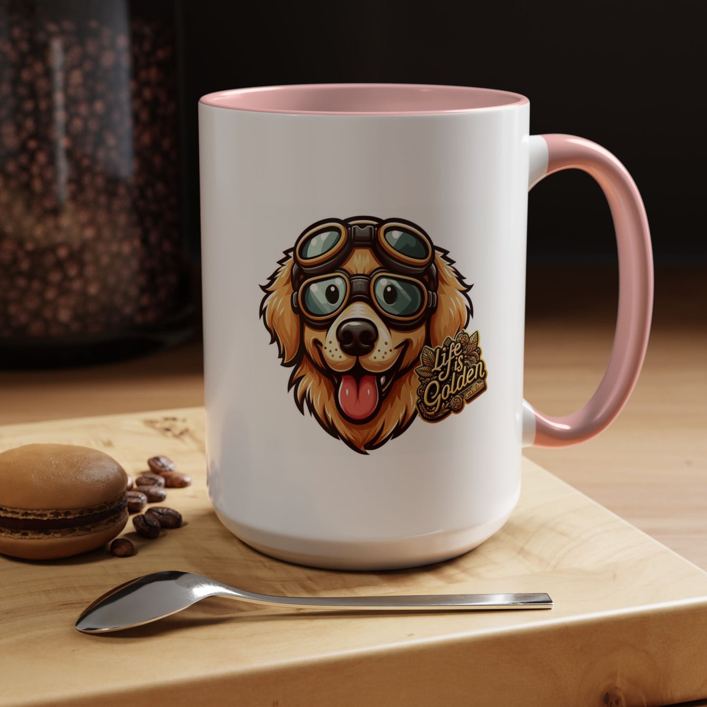 Life is Golden with a Golden Retriever | Accent Coffee Mug (11, 15oz)