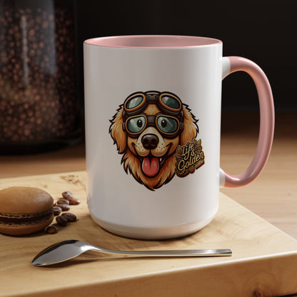 Life is Golden with a Golden Retriever | Accent Coffee Mug (11, 15oz)