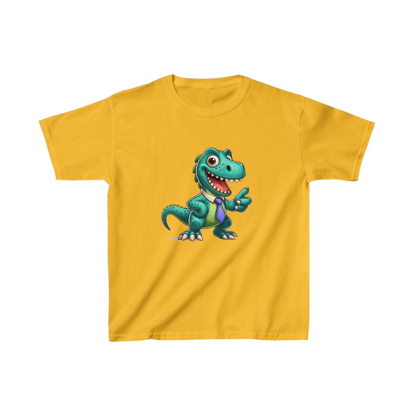 Dinosaurio arreglado | Camiseta de algodón pesado para niños