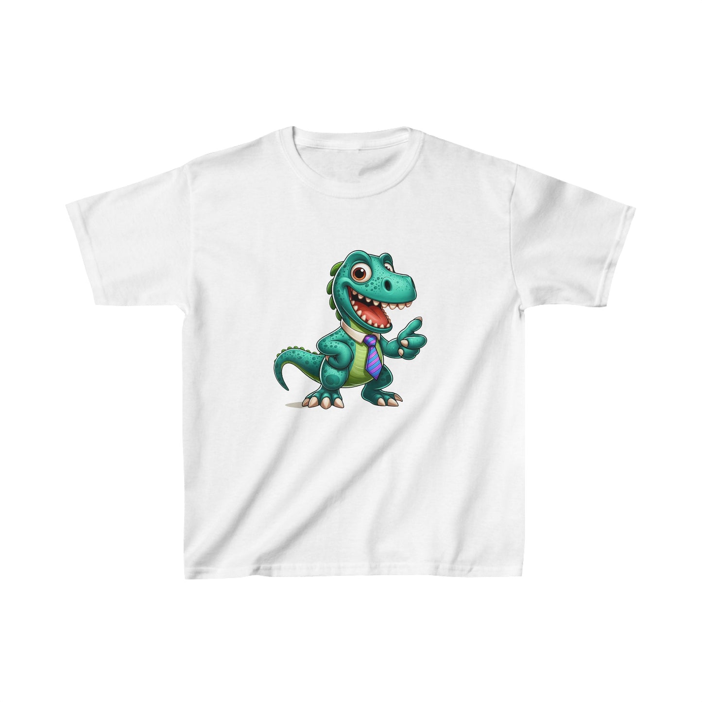 Dinosaurio arreglado | Camiseta de algodón pesado para niños