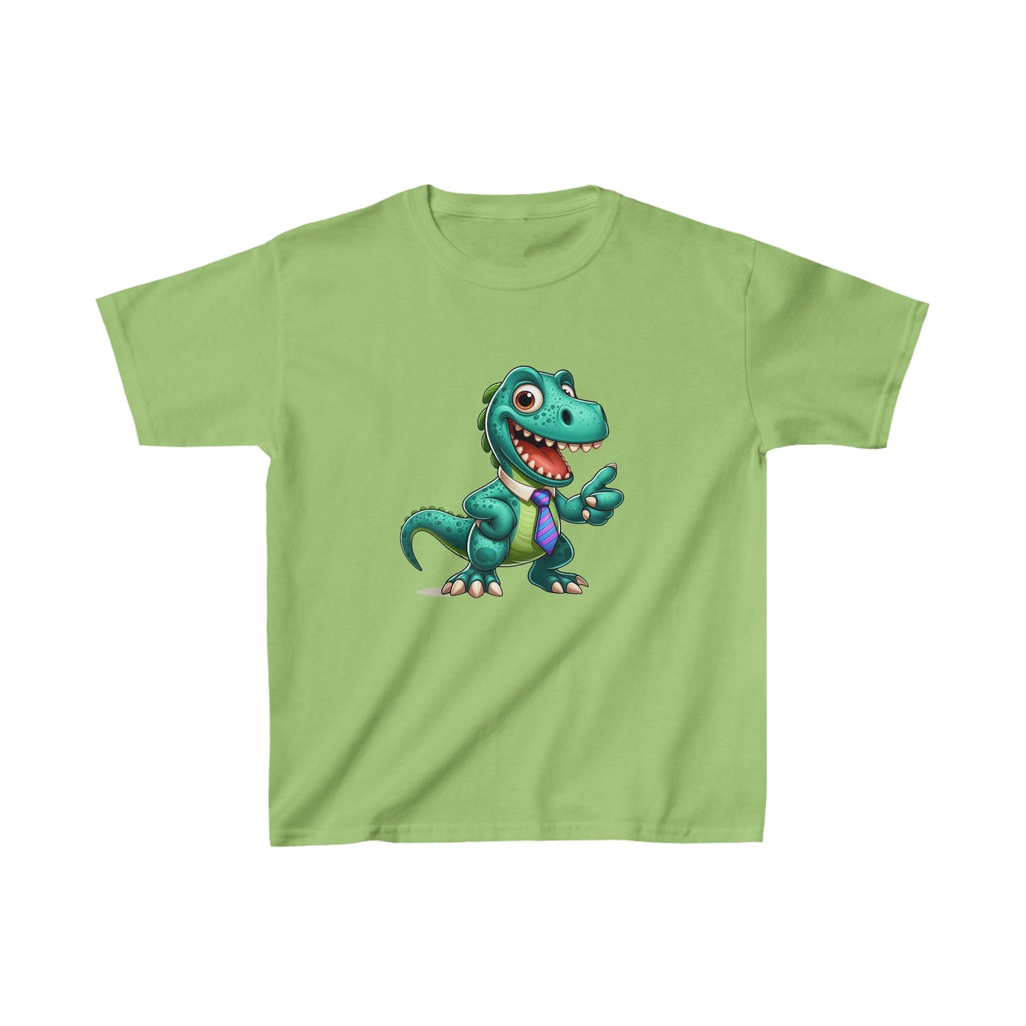 Dinosaurio arreglado | Camiseta de algodón pesado para niños