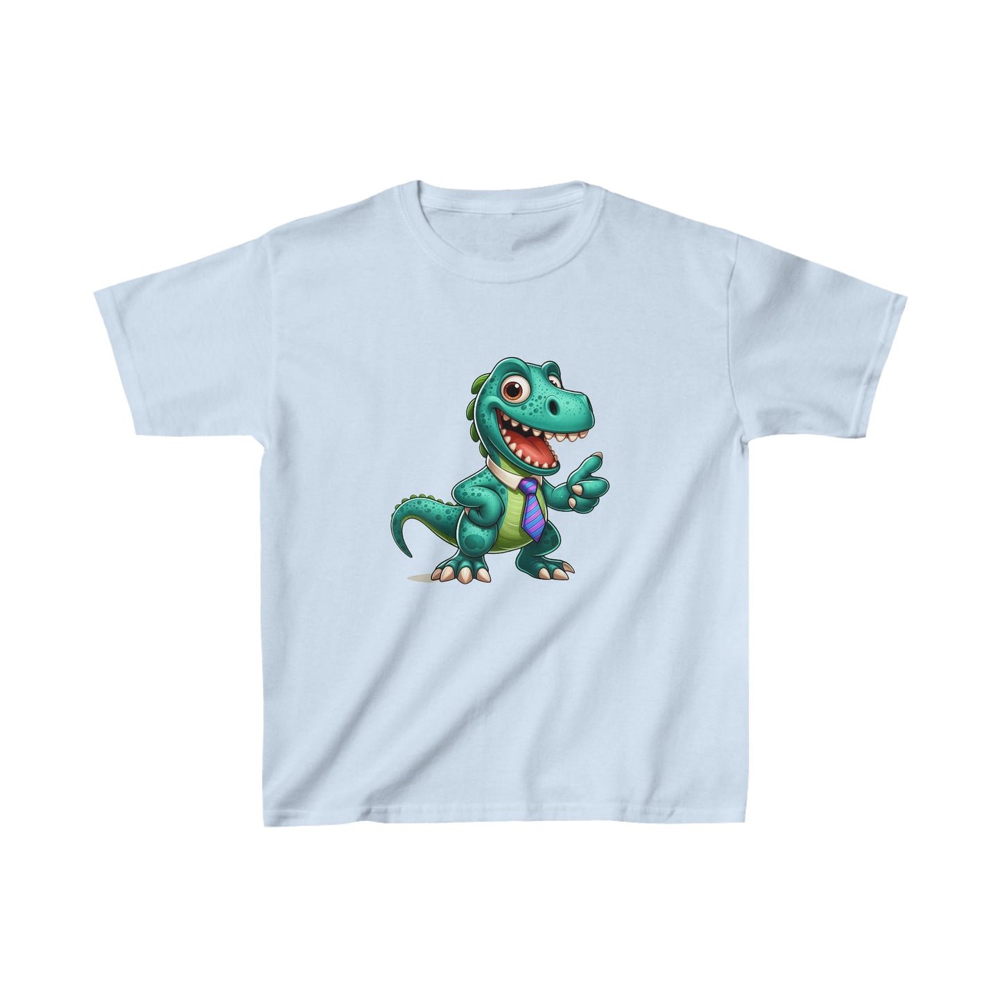 Dinosaurio arreglado | Camiseta de algodón pesado para niños