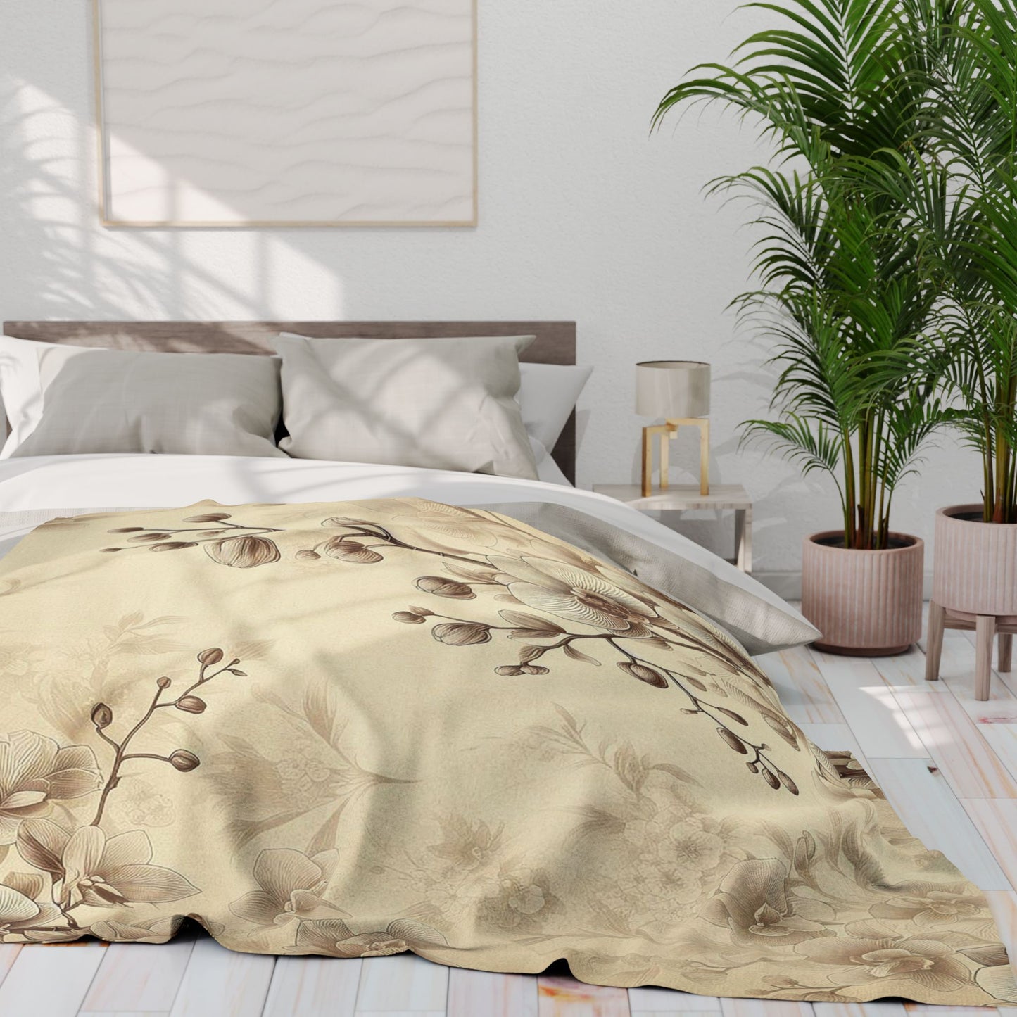 Blooming Waterfall Orchids | Arctic Fleece Blanket