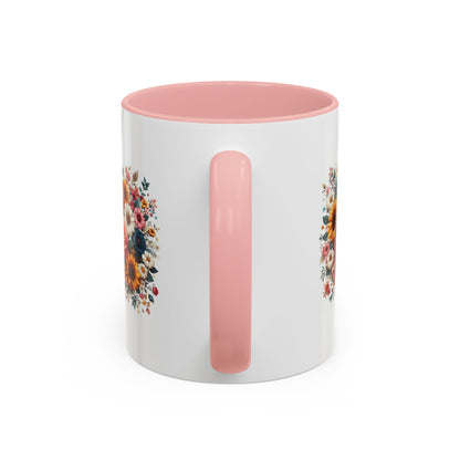 Fleurs multicolores | Tasse à café Accent (11, 15 oz)