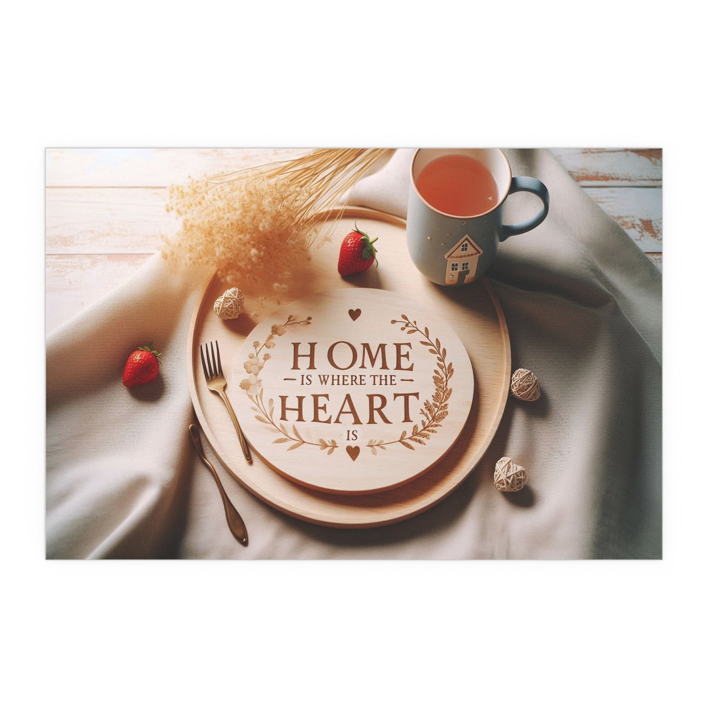 Home is Where the Heart is | Indoor and Outdoor Silk Poster