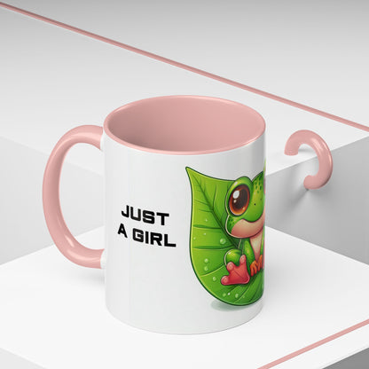 Just A Girl Who Loves Frogs | Accent Coffee Mug (11, 15oz)