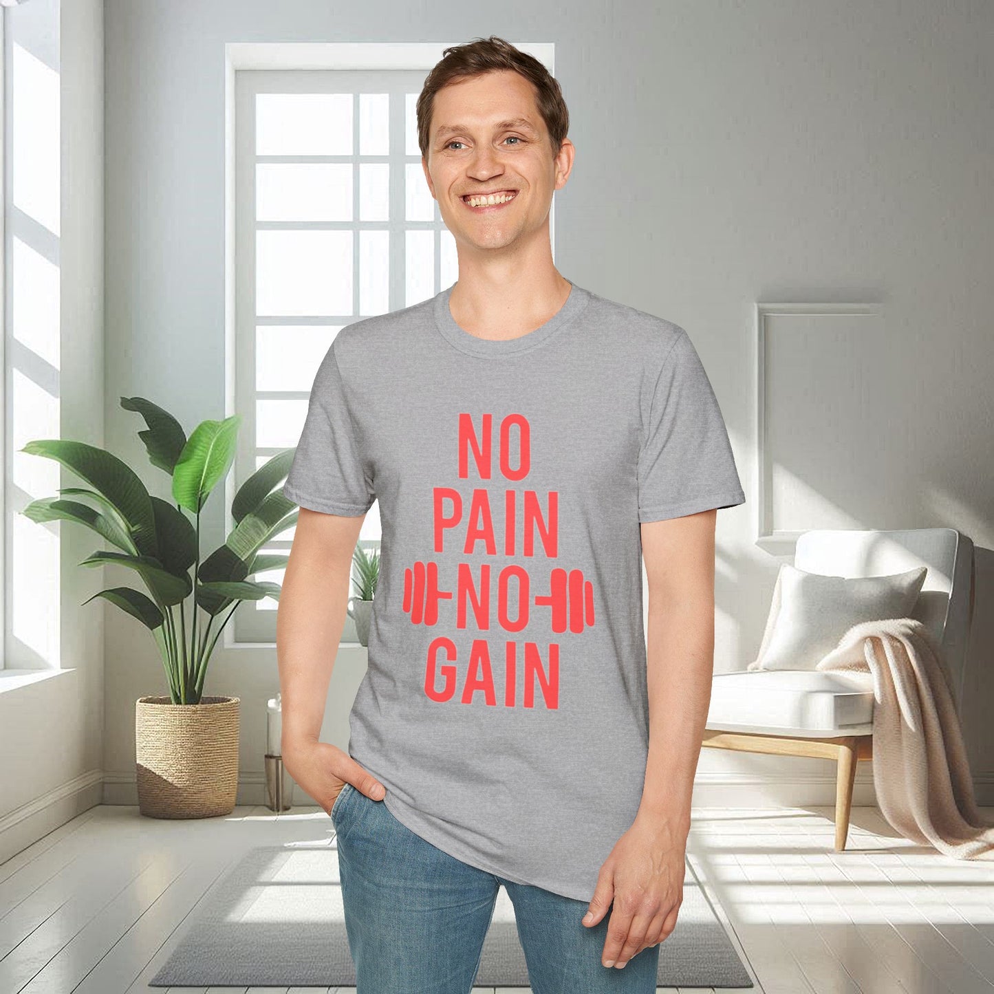 No Pain No Gain | T-shirt unisexe doux