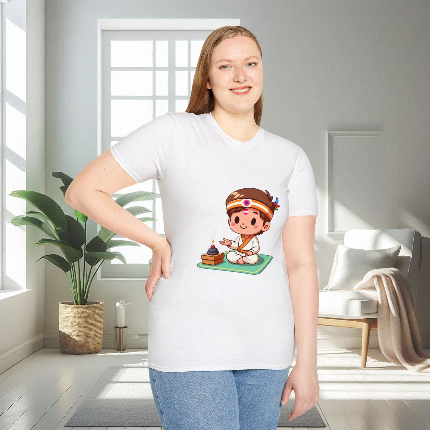 Garçon spirituel animé | T-shirt doux unisexe