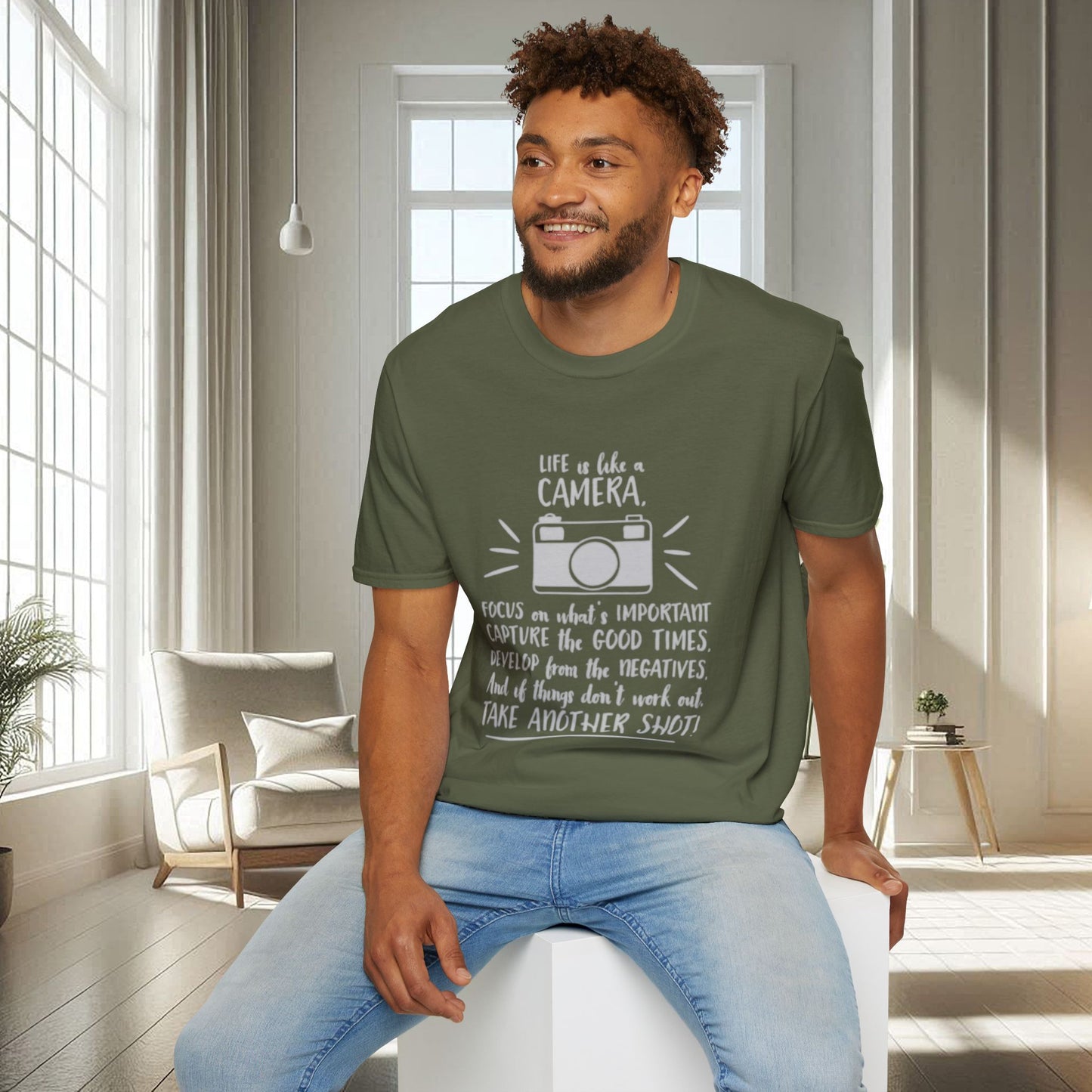 Cita positiva sobre la vida | Camiseta unisex suave