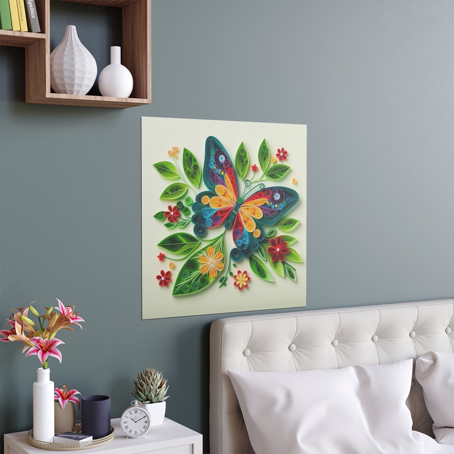 Multicolor Butterfly | Indoor and Outdoor Silk Poster