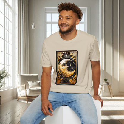 La carte de tarot de la lune | T-shirt doux unisexe