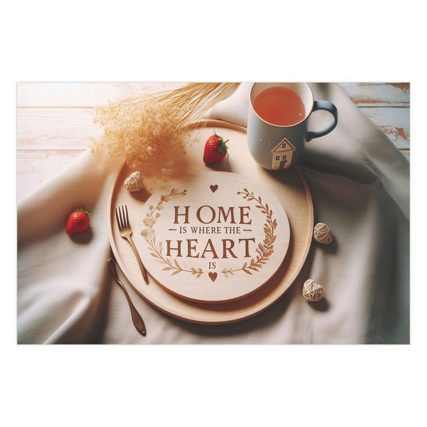 Home is Where the Heart is | Indoor and Outdoor Silk Poster