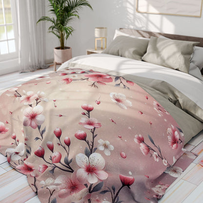 Blooming Cherry Blossoms | Arctic Fleece Blanket