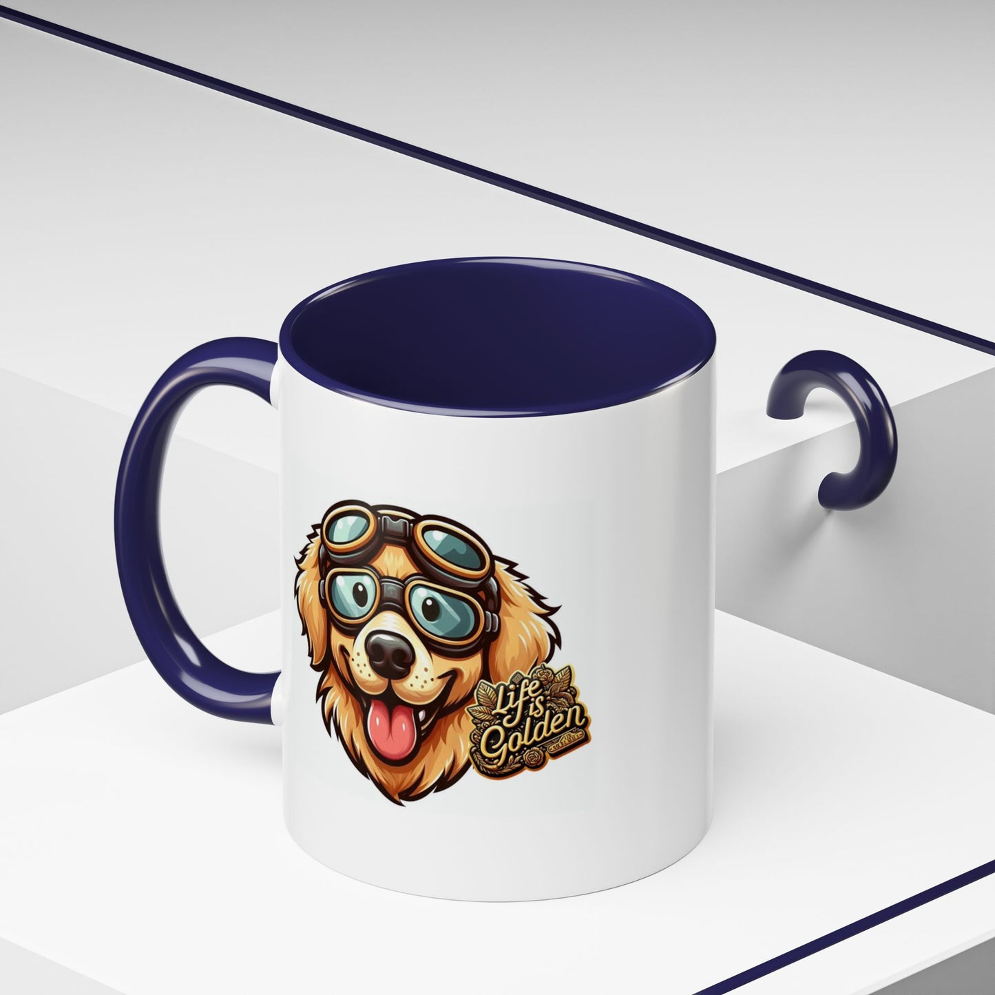 Life is Golden with a Golden Retriever | Accent Coffee Mug (11, 15oz)