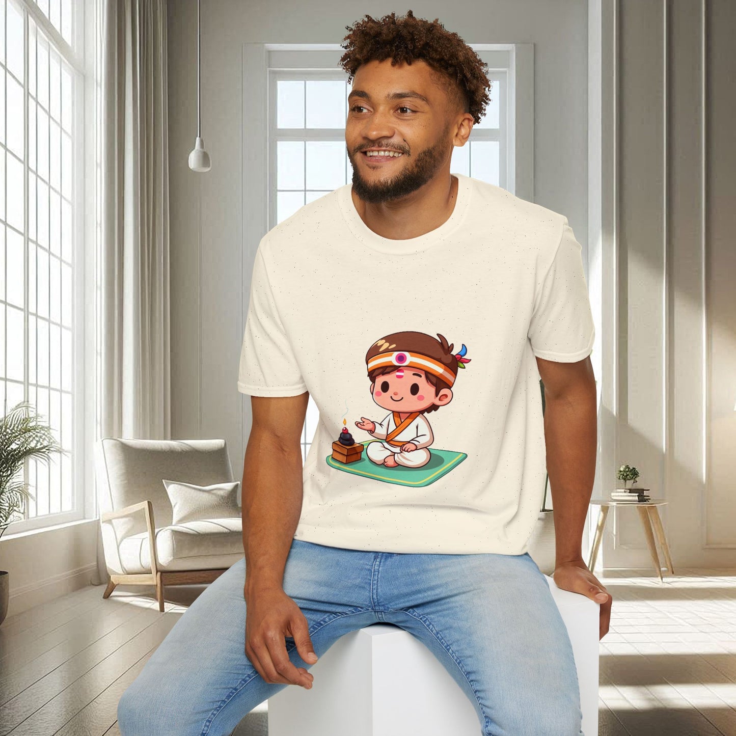 Garçon spirituel animé | T-shirt doux unisexe