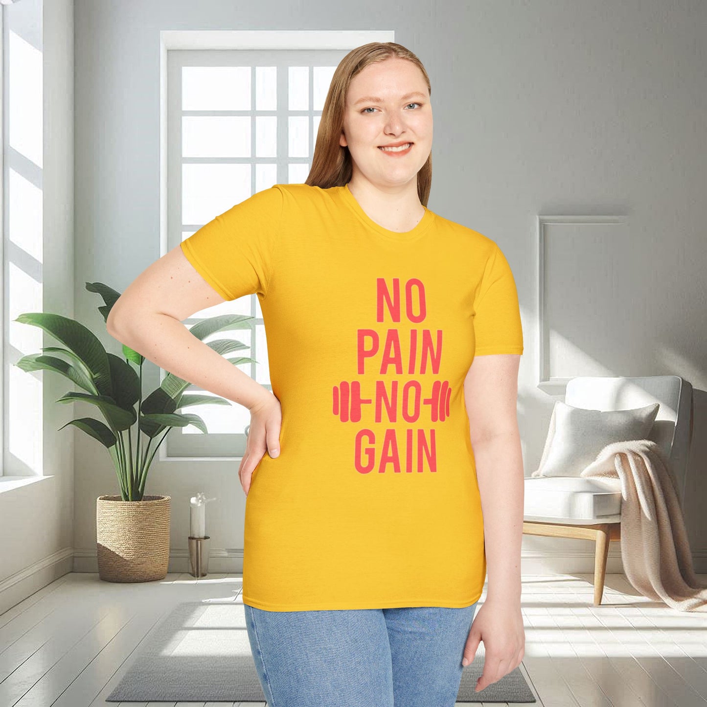 No Pain No Gain | T-shirt unisexe doux